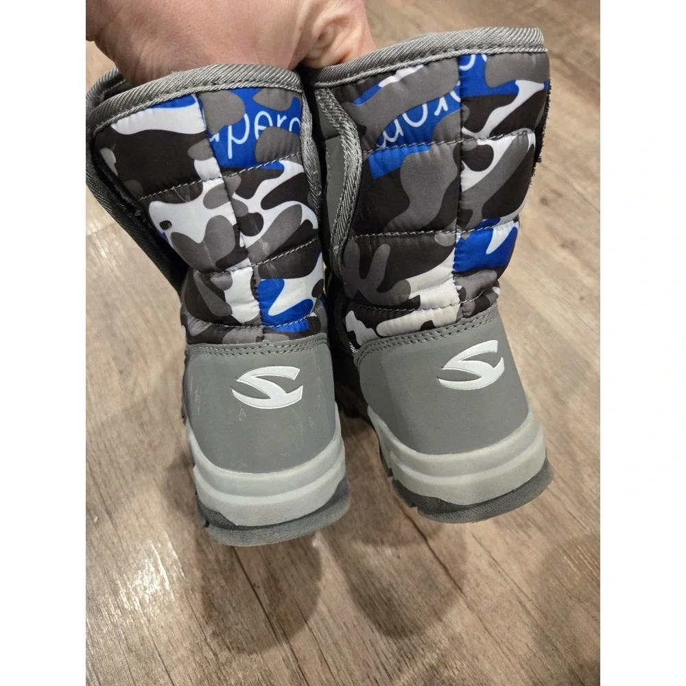 HOBIBEAR‎ Boys US 12 Youth Snow Boots Gray Camo